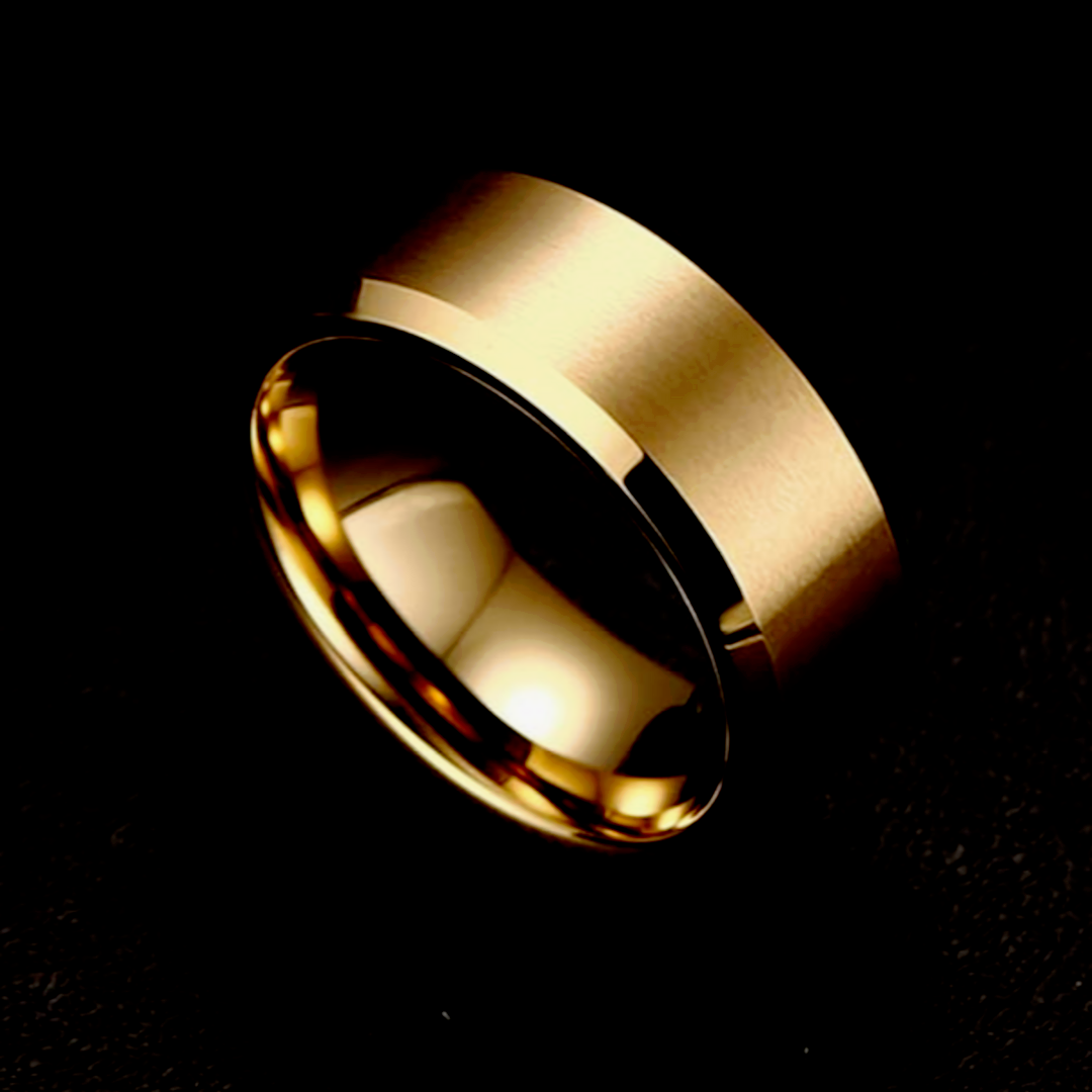 【RN131】リング　アクセサリー 　メンズ 　ゴールド　タングステン 　指輪 メンズのアクセサリー(リング(指輪))の商品写真
