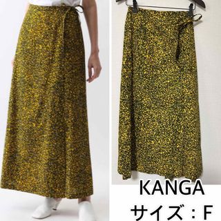 KANGA❤️バティックプリントラップスカート　カンガ(ロングスカート)