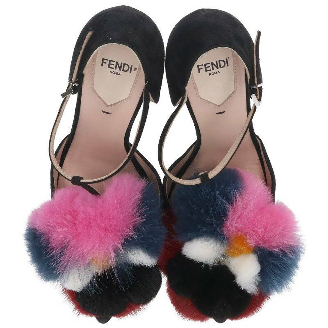 FENDI(フェンディ)のフェンディ ファークリスタル装飾ハイヒール レディース 37 レディースの靴/シューズ(その他)の商品写真