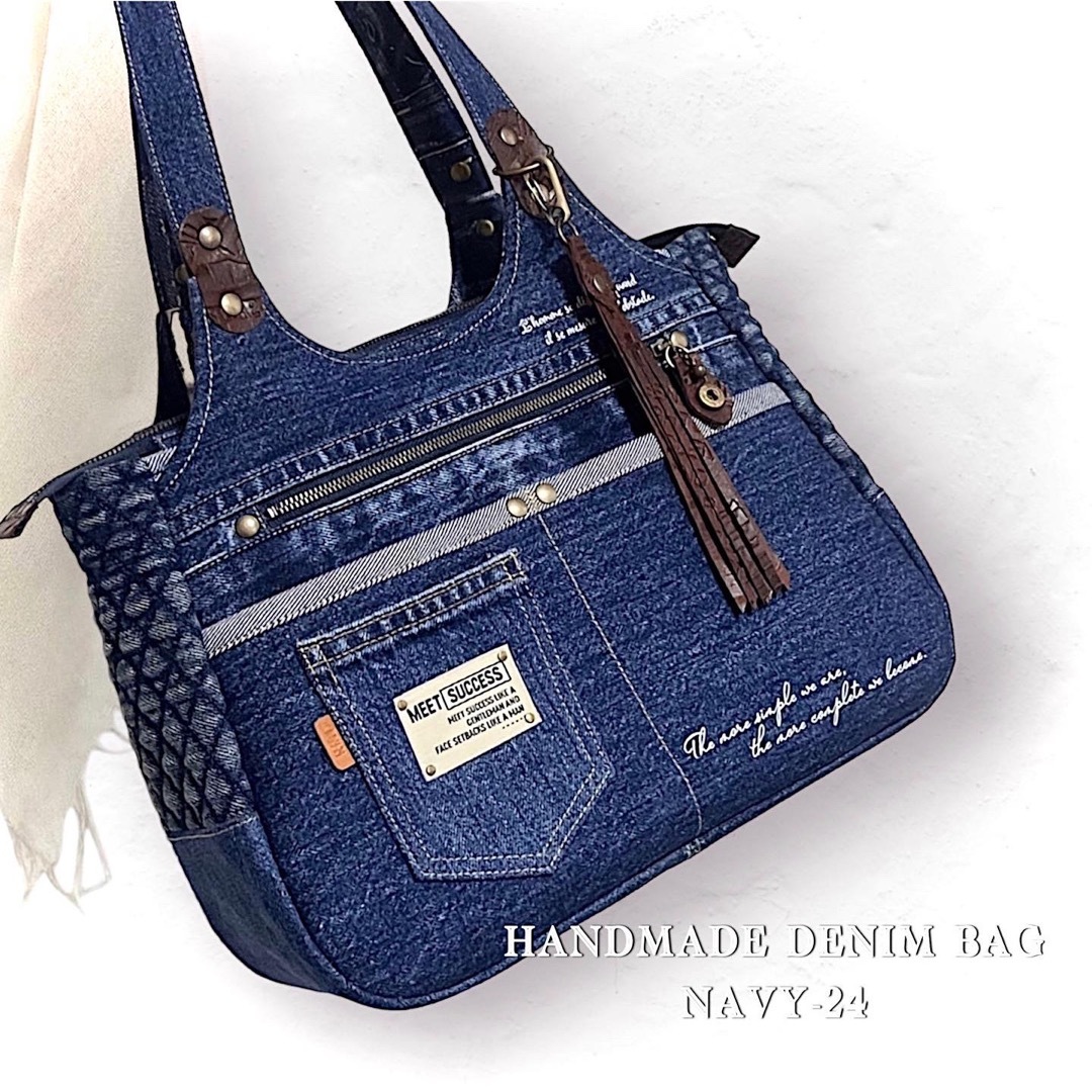 肩掛けDENIM REMAKE BAG HANDMADE ✂︎ ハンドメイドのファッション小物(バッグ)の商品写真