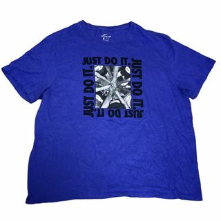 ナイキ(NIKE)のNIKE ナイキ 半袖Tシャツ JUST DO IT ブルー US古着c92(Tシャツ/カットソー(半袖/袖なし))