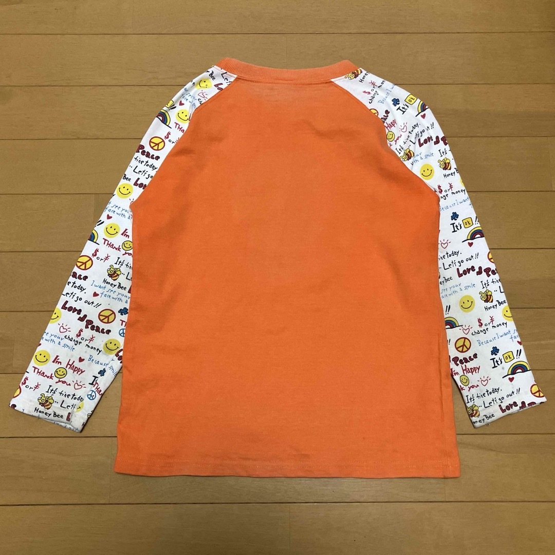 Tシャツ　オレンジ　スマイリー　130 キッズ/ベビー/マタニティのキッズ服女の子用(90cm~)(Tシャツ/カットソー)の商品写真