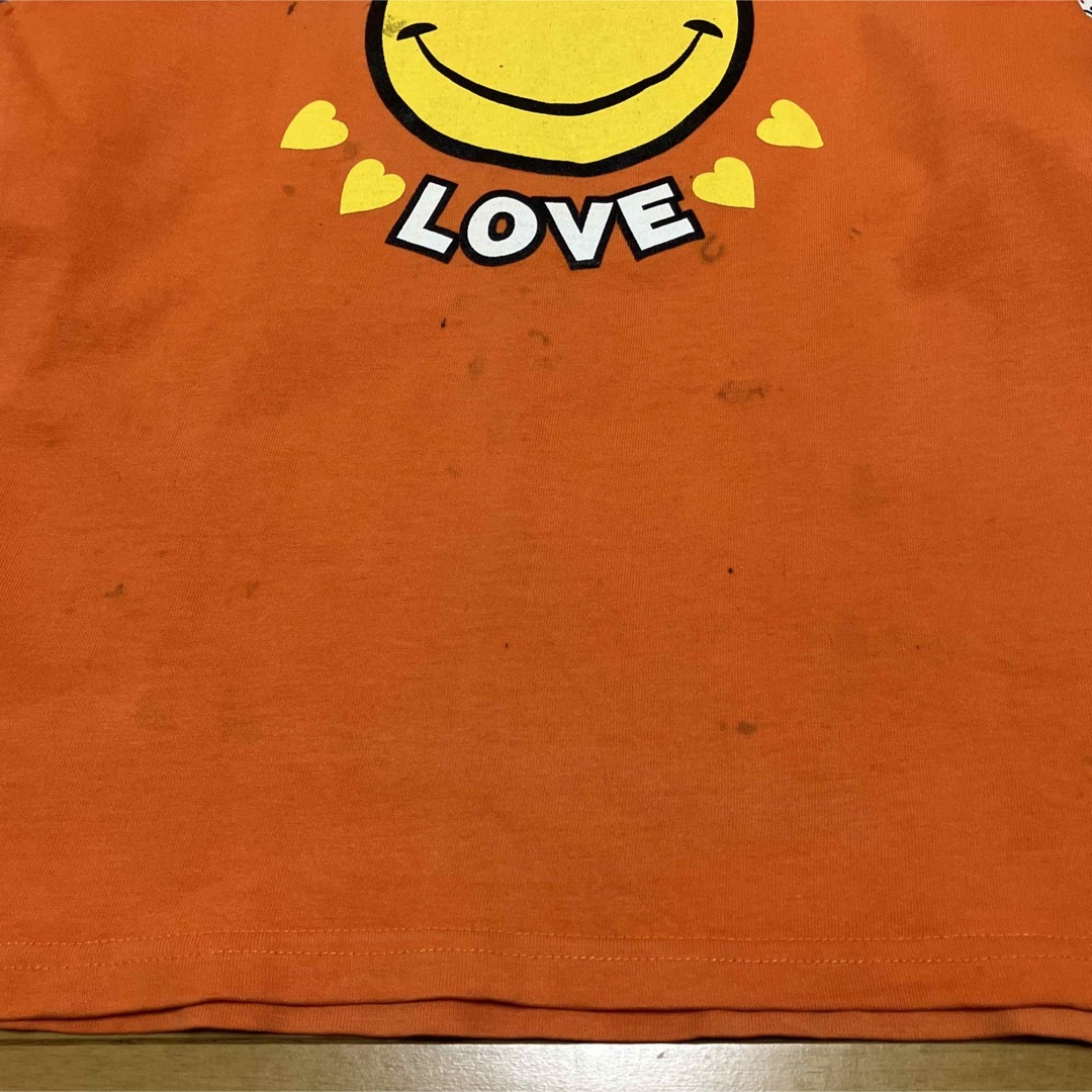 Tシャツ　オレンジ　スマイリー　130 キッズ/ベビー/マタニティのキッズ服女の子用(90cm~)(Tシャツ/カットソー)の商品写真