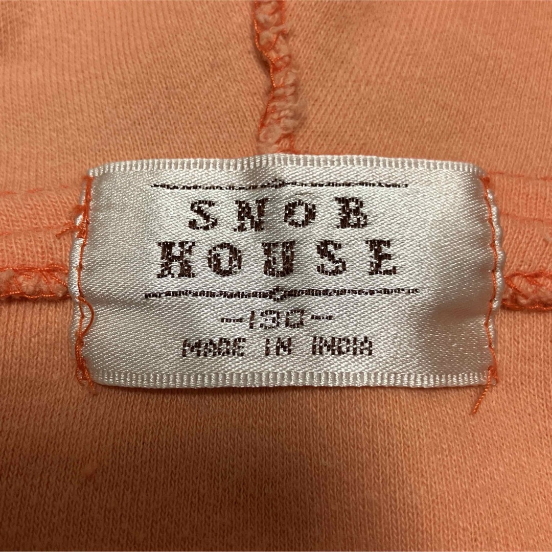 フード付きTシャツ　オレンジ　SNOB HOUSE   130 キッズ/ベビー/マタニティのキッズ服女の子用(90cm~)(Tシャツ/カットソー)の商品写真