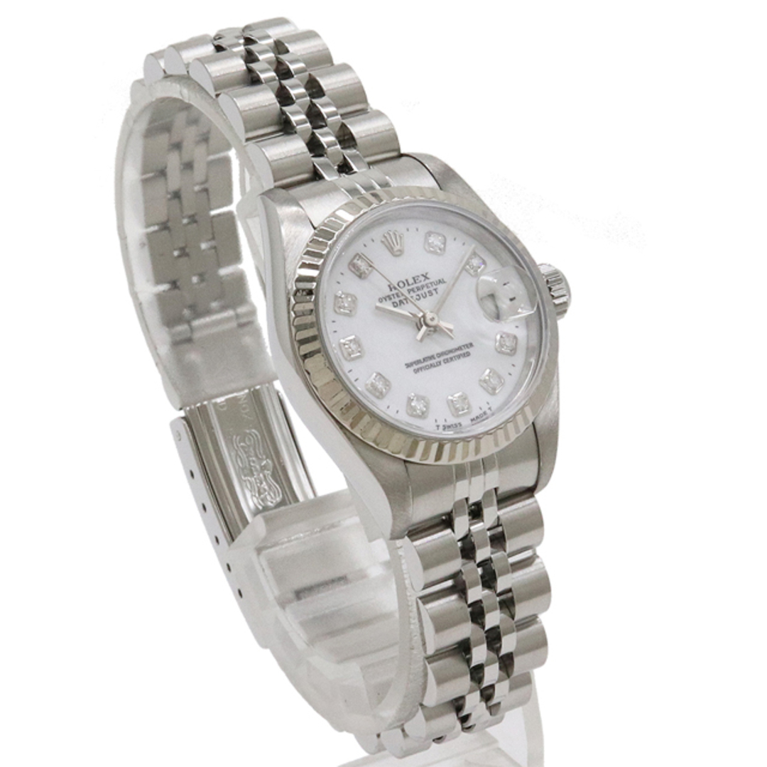 ROLEX(ロレックス)のロレックス デイトジャスト 10Pダイヤ ホワイト文字盤 （22400800） レディースのファッション小物(腕時計)の商品写真