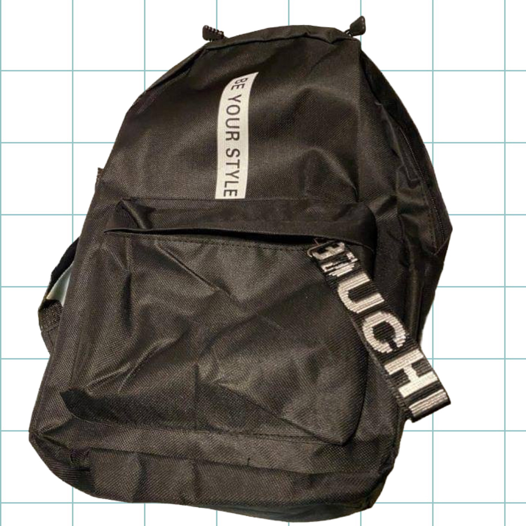 リュック 大容量 パステル ロゴ 通学 マザーバッグ アウトドア ブラック 白 レディースのバッグ(リュック/バックパック)の商品写真