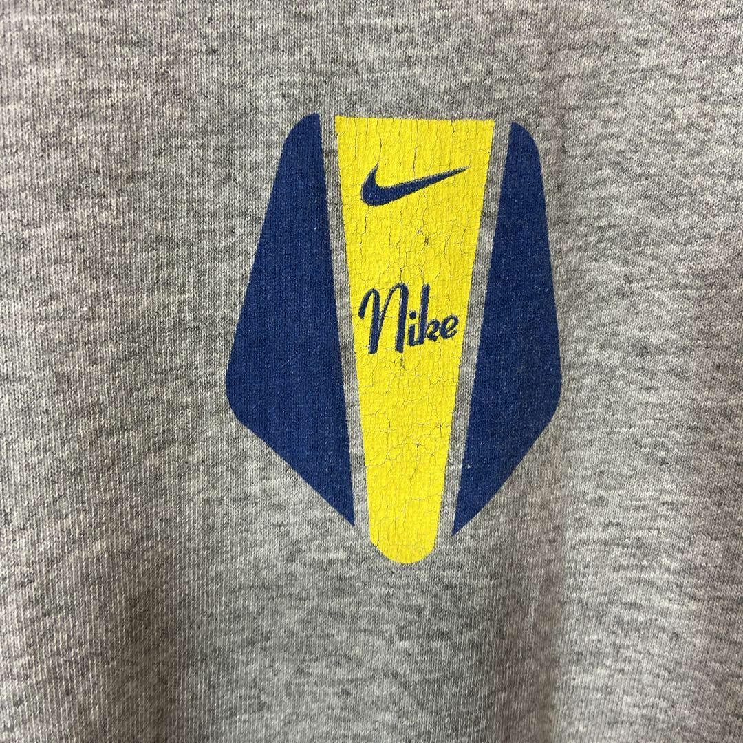 NIKE(ナイキ)の【usa製、リンガーTシャツ】NIKE両面プリントロゴ古着90s スウッシュL メンズのトップス(Tシャツ/カットソー(半袖/袖なし))の商品写真