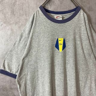 ナイキ(NIKE)の【usa製、リンガーTシャツ】NIKE両面プリントロゴ古着90s スウッシュL(Tシャツ/カットソー(半袖/袖なし))