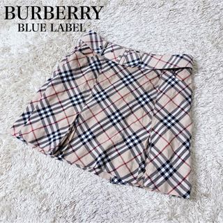 バーバリーブルーレーベル(BURBERRY BLUE LABEL)のバーバリーロンドンブルーレーベル ノバチェック ミニスカート ベルト ポケット(ミニスカート)