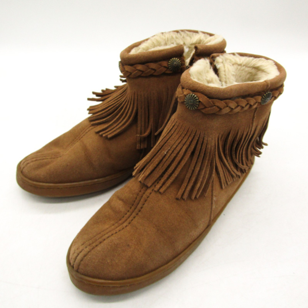 Minnetonka(ミネトンカ)のミネトンカ ムートンブーツ ショートブーツ ブランド シューズ 靴 レディース 6サイズ ブラウン Minnetonka レディースの靴/シューズ(ブーツ)の商品写真