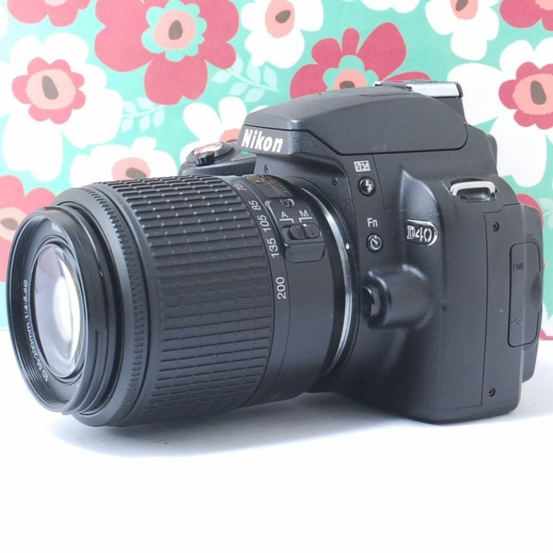 Nikon(ニコン)の❤️小さい軽い簡単綺麗❤Nikon Ｄ40❤届いてすぐ使える❤️初心者お勧め❤ スマホ/家電/カメラのカメラ(デジタル一眼)の商品写真