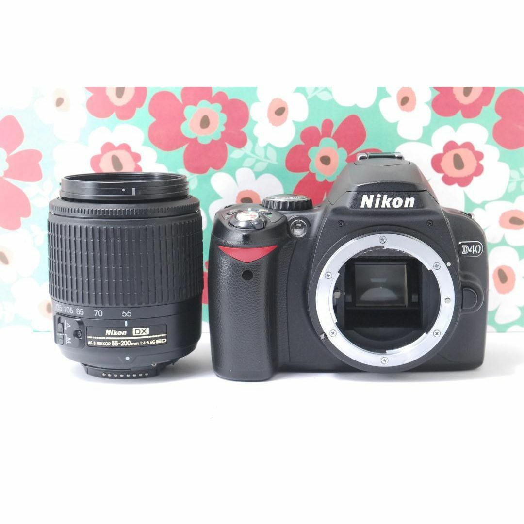 Nikon(ニコン)の❤️小さい軽い簡単綺麗❤Nikon Ｄ40❤届いてすぐ使える❤️初心者お勧め❤ スマホ/家電/カメラのカメラ(デジタル一眼)の商品写真