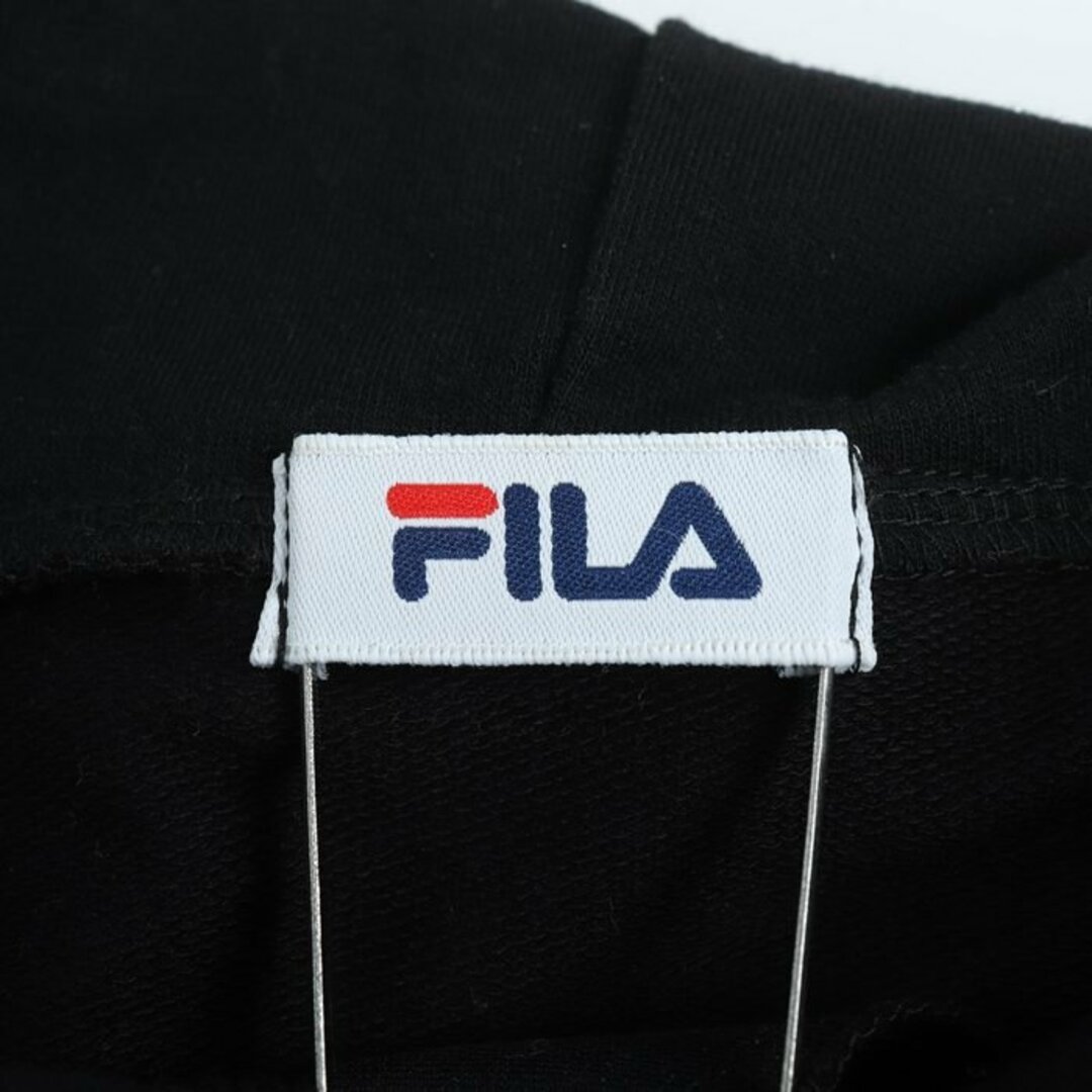 FILA(フィラ)のフィラ ワンピース トップス パーカー スウェット スエット スポーツウエア レディース Lサイズ 黒×白 FILA レディースのワンピース(その他)の商品写真