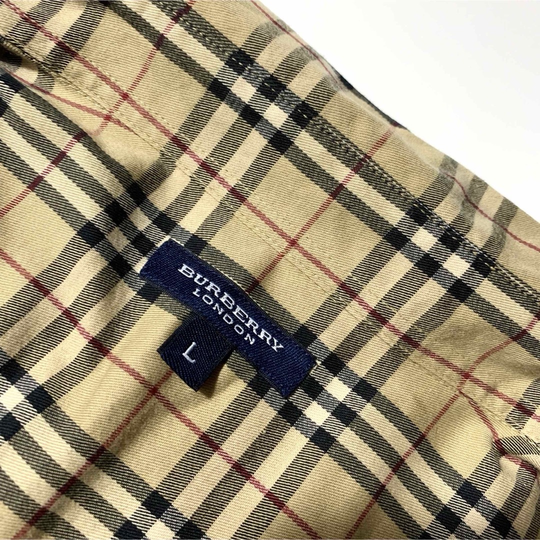 BURBERRY(バーバリー)の【大人気‼️】バーバリーロンドン　ボタンダウンシャツ　ノバチェック　　L XL メンズのトップス(シャツ)の商品写真