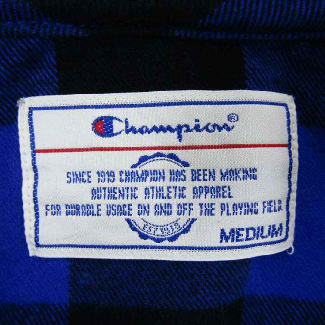 Champion(チャンピオン)のチャンピオン パーカー トップス チェック柄シャツ  メンズ MAサイズ 青×黒×グレー Champion メンズのトップス(パーカー)の商品写真