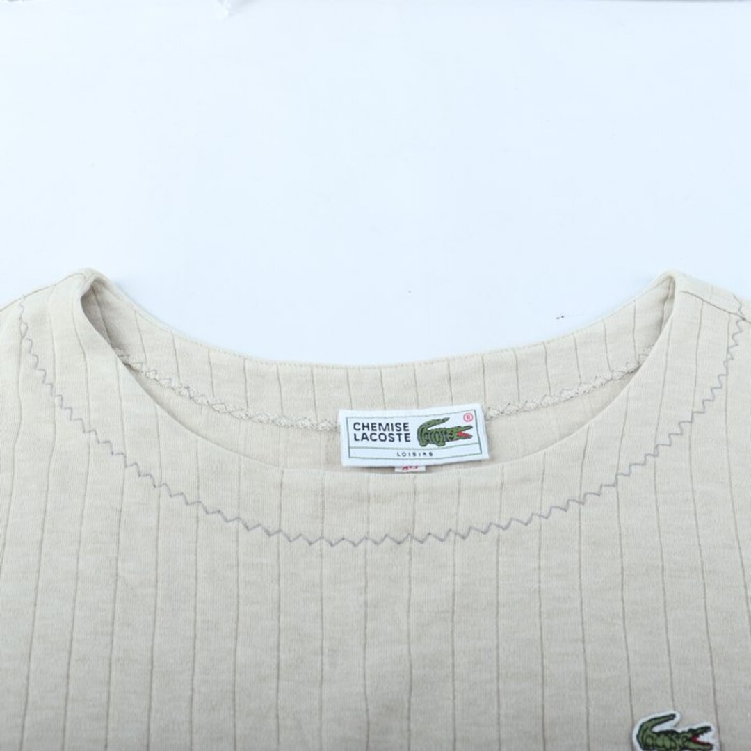 LACOSTE(ラコステ)のラコステ 長袖Ｔシャツ トップス カットソー レディース 42サイズ ベージュ LACOSTE レディースのトップス(Tシャツ(長袖/七分))の商品写真