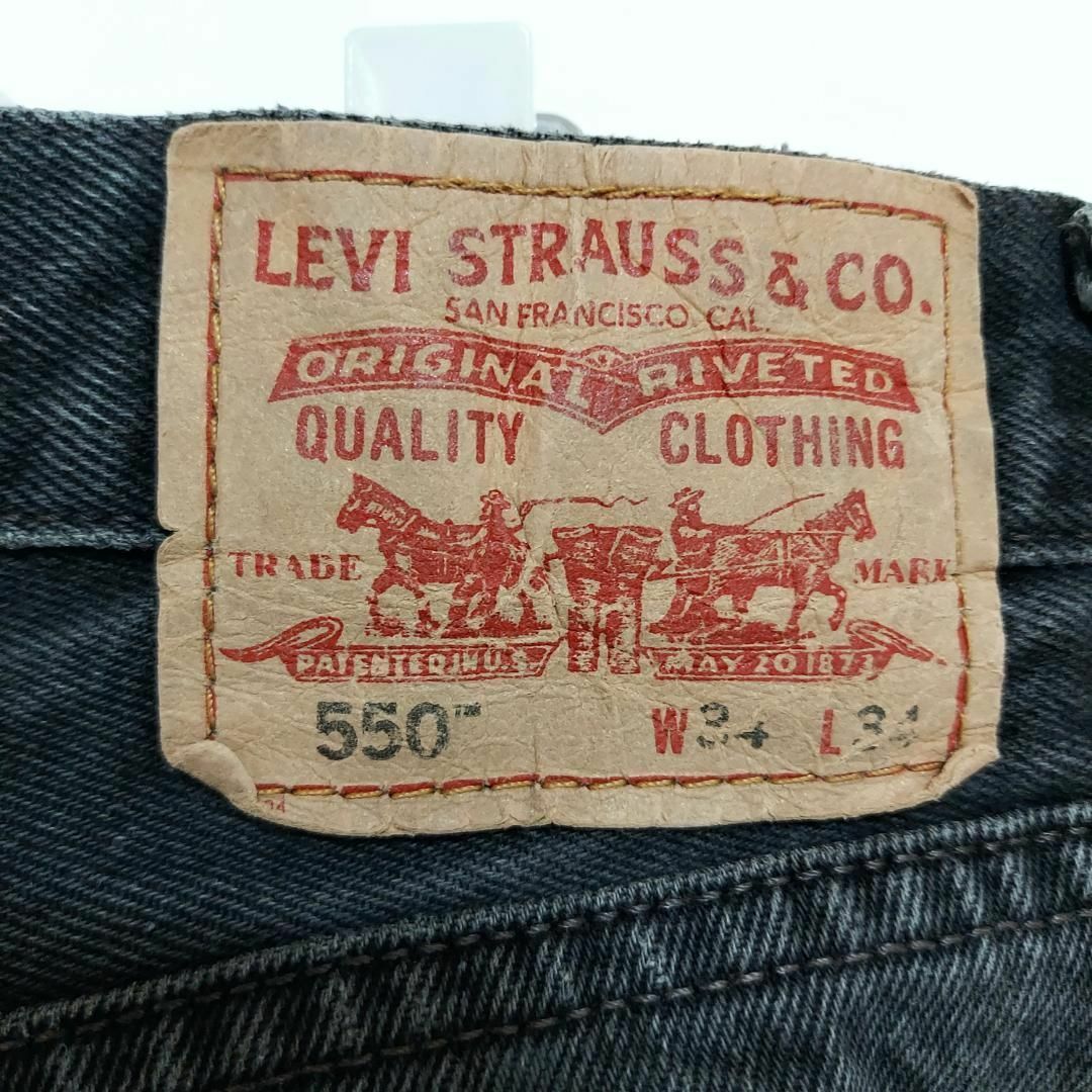 Levi's(リーバイス)のリーバイス550 Levis W34 ブラックデニムパンツ 黒 00s 9058 メンズのパンツ(デニム/ジーンズ)の商品写真