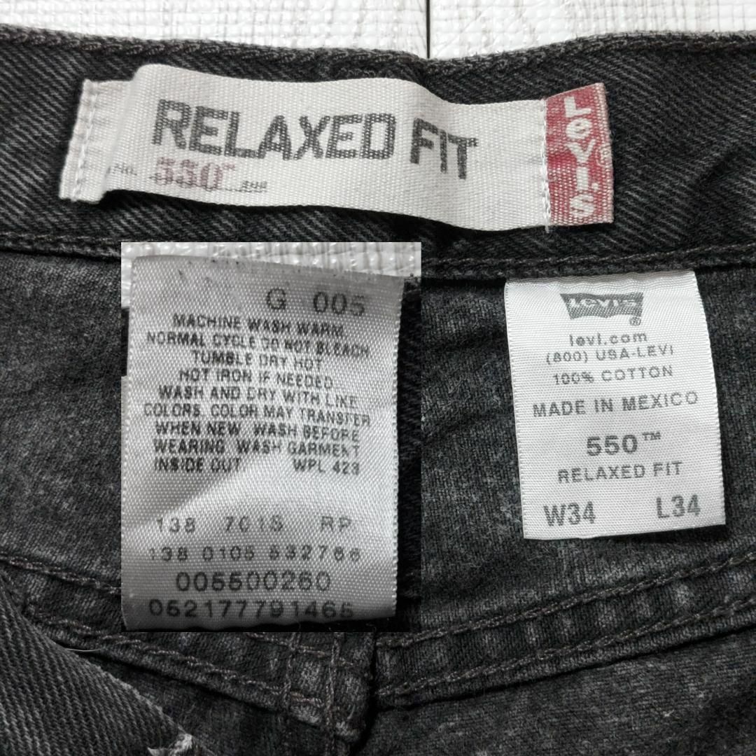 Levi's(リーバイス)のリーバイス550 Levis W34 ブラックデニムパンツ 黒 00s 9058 メンズのパンツ(デニム/ジーンズ)の商品写真