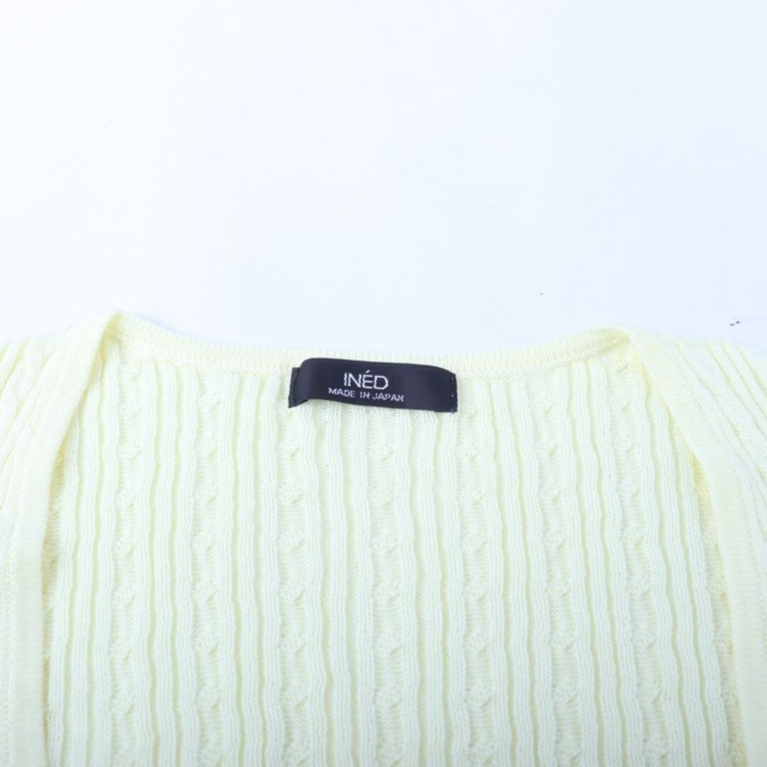INED(イネド)のイネド ニット トップス 長袖 セーター カットソー レディース 9サイズ イエロー INED レディースのトップス(ニット/セーター)の商品写真