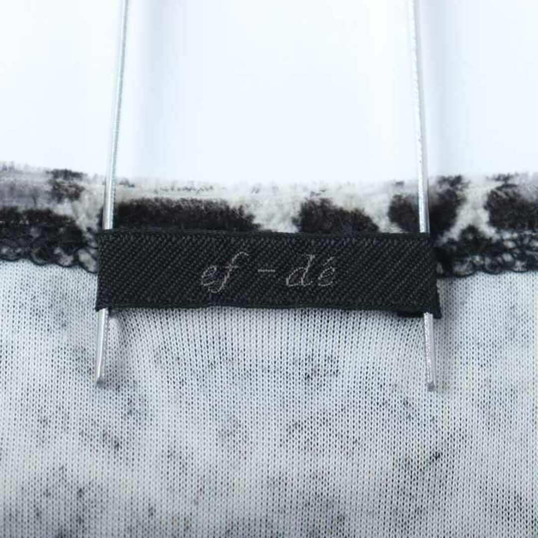 ef-de(エフデ)のエフデ 長袖Ｔシャツ トップス カットソー レオパード柄 レディース 2サイズ グレー ef-de レディースのトップス(Tシャツ(長袖/七分))の商品写真