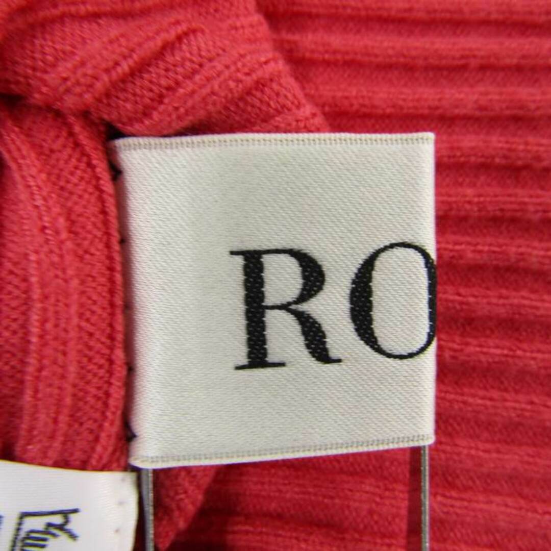 ROPE’(ロペ)のロペ ニット トップス 七分袖 カットソー ジュン レディース 36サイズ レッド ROPE' レディースのトップス(ニット/セーター)の商品写真