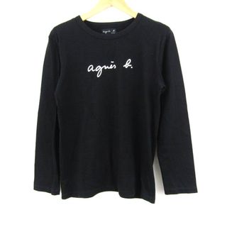 アニエスベー 長袖Ｔシャツ トップス カットソー レディース 2サイズ ブラック agnes b.