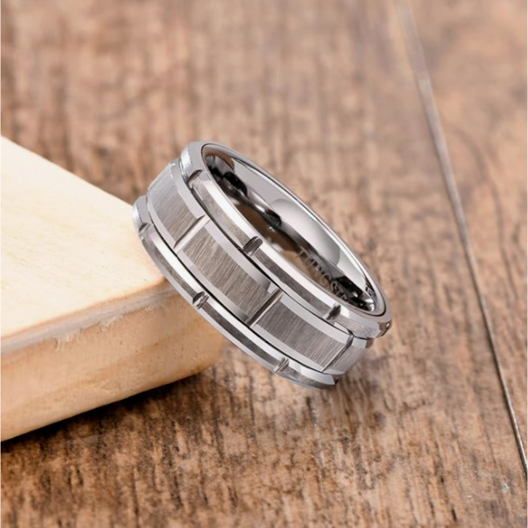 【RN140】リング　アクセサリー 　メンズ 　シルバー　タングステン 　指輪 メンズのアクセサリー(リング(指輪))の商品写真
