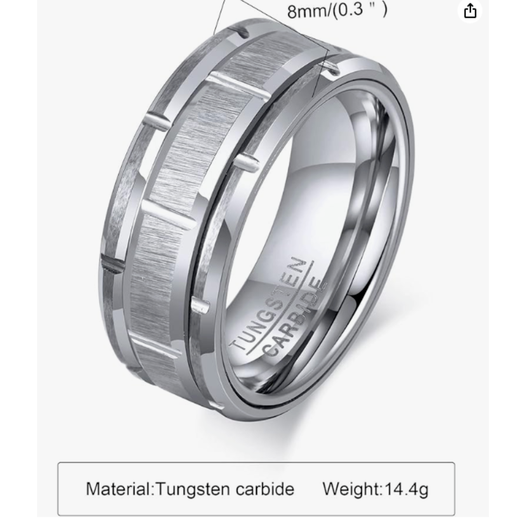 【RN140】リング　アクセサリー 　メンズ 　シルバー　タングステン 　指輪 メンズのアクセサリー(リング(指輪))の商品写真