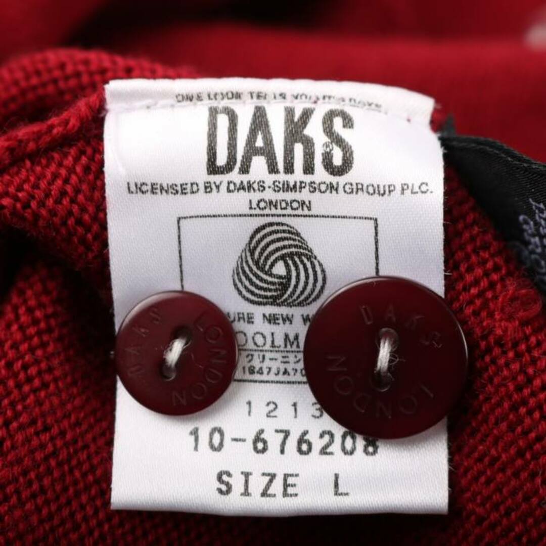 DAKS(ダックス)のダックス ポロシャツ トップス ノースリーブ ウール レディース Lサイズ レッド DAKS レディースのトップス(ポロシャツ)の商品写真