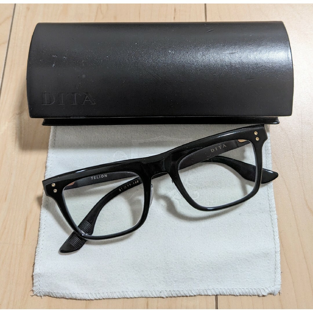 DITA(ディータ)の美品 DITA TELION ディータ メガネ フレーム 正規品 ブラック メンズのファッション小物(サングラス/メガネ)の商品写真