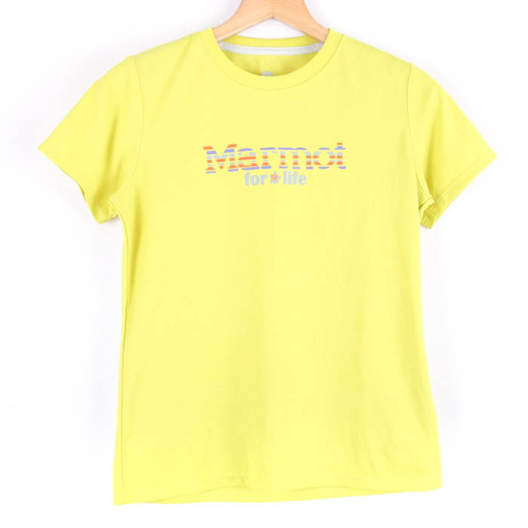 MARMOT(マーモット)のマーモット 半袖Ｔシャツ トップス カットソー スポーツウエア ジムウエア レディース Mサイズ イエロー MARMOT レディースのトップス(Tシャツ(半袖/袖なし))の商品写真