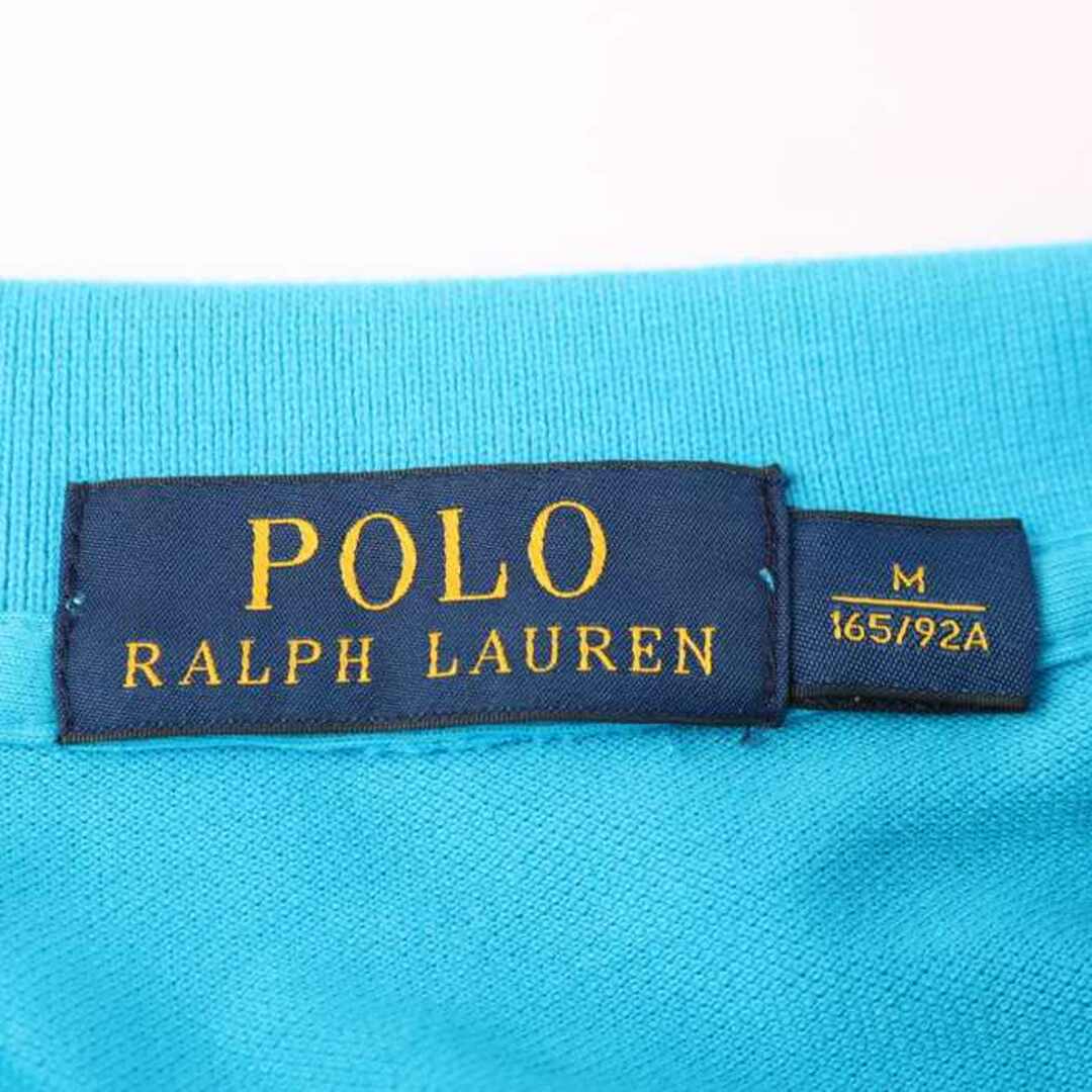 POLO RALPH LAUREN(ポロラルフローレン)のポロ・ラルフローレン ポロシャツ トップス 半袖 カットソー レディース Mサイズ ブルー POLO RALPH LAUREN レディースのトップス(ポロシャツ)の商品写真