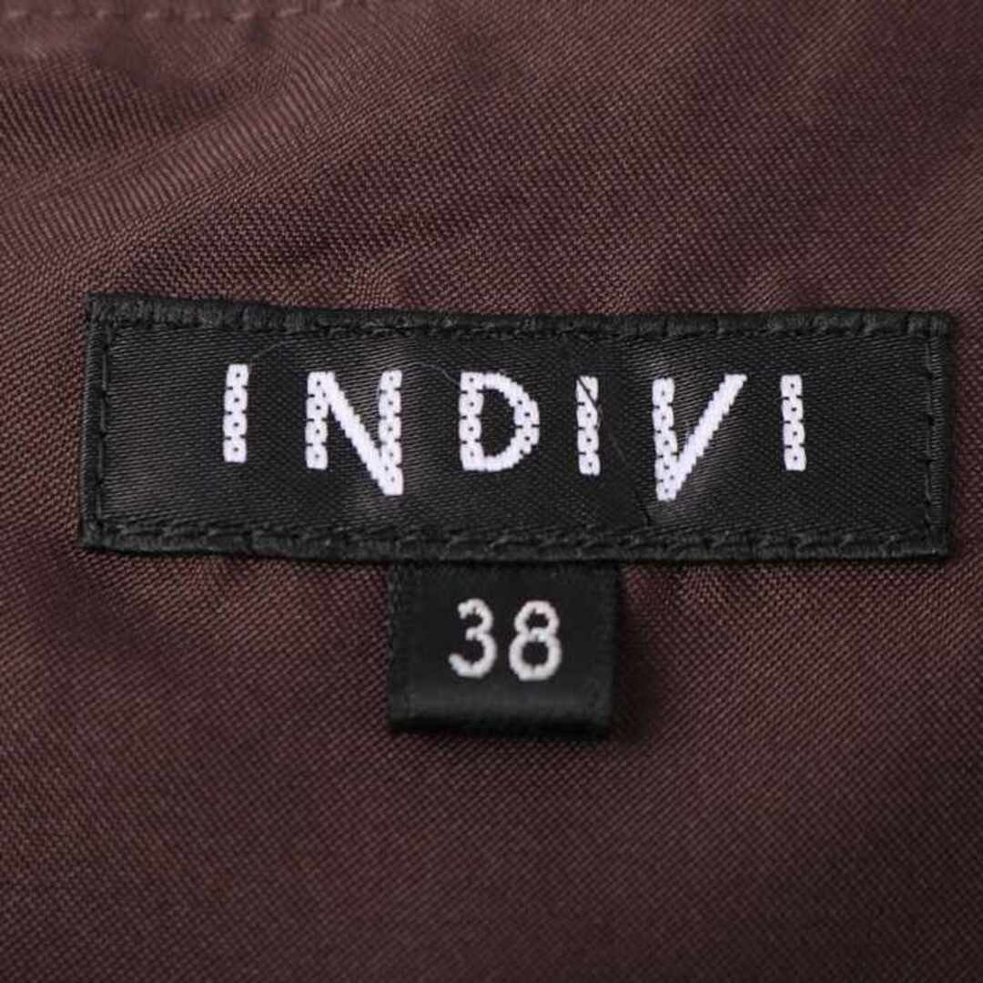 INDIVI(インディヴィ)のインディヴィ ワンピース トップス ノースリーブ 付属品ベルト有り レディース 38サイズ ブラウン INDIVI レディースのワンピース(その他)の商品写真