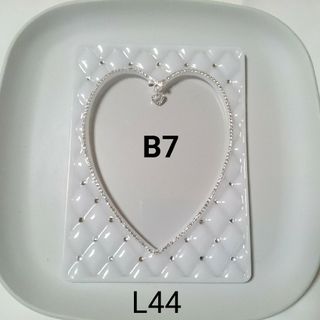 【L44】B7  デコ硬質ケース  キルティング L判 写真 ホワイト