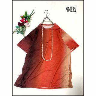 【美品】AMERI/アメリ GRADATION OVERSIZED TEE