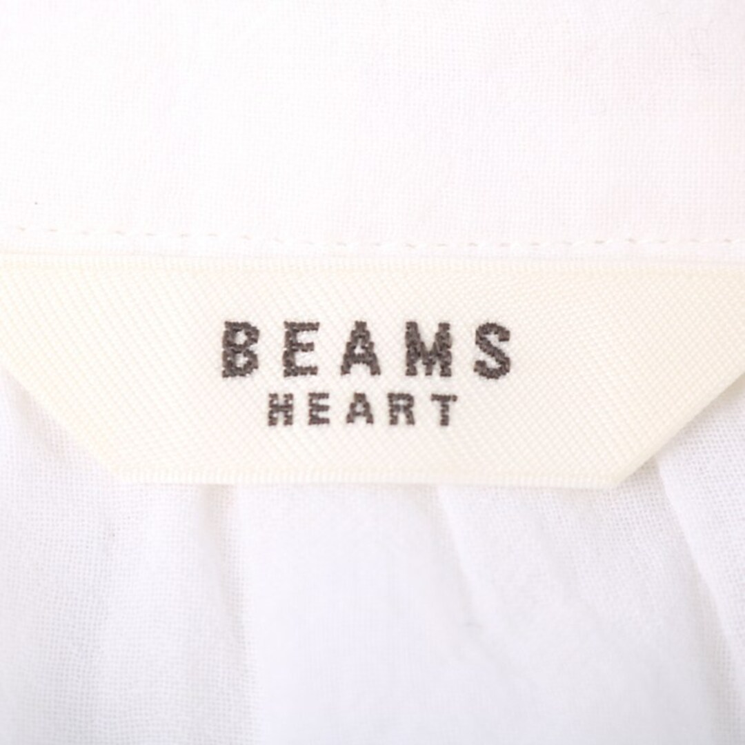 ビームスハート 長袖シャツ トップス カットソー ロング丈 レディース ﾌﾘｰサイズ ホワイト BEAMS HEART レディースのトップス(シャツ/ブラウス(長袖/七分))の商品写真