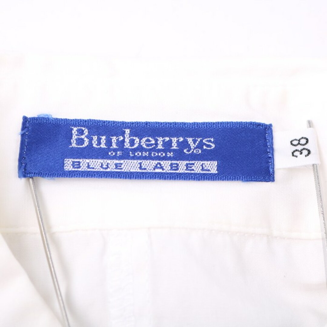 BURBERRY BLUE LABEL(バーバリーブルーレーベル)のバーバリーブルーレーベル 長袖シャツ トップス カットソー レディース 38サイズ ホワイト BURBERRY BLUE LABEL レディースのトップス(シャツ/ブラウス(長袖/七分))の商品写真