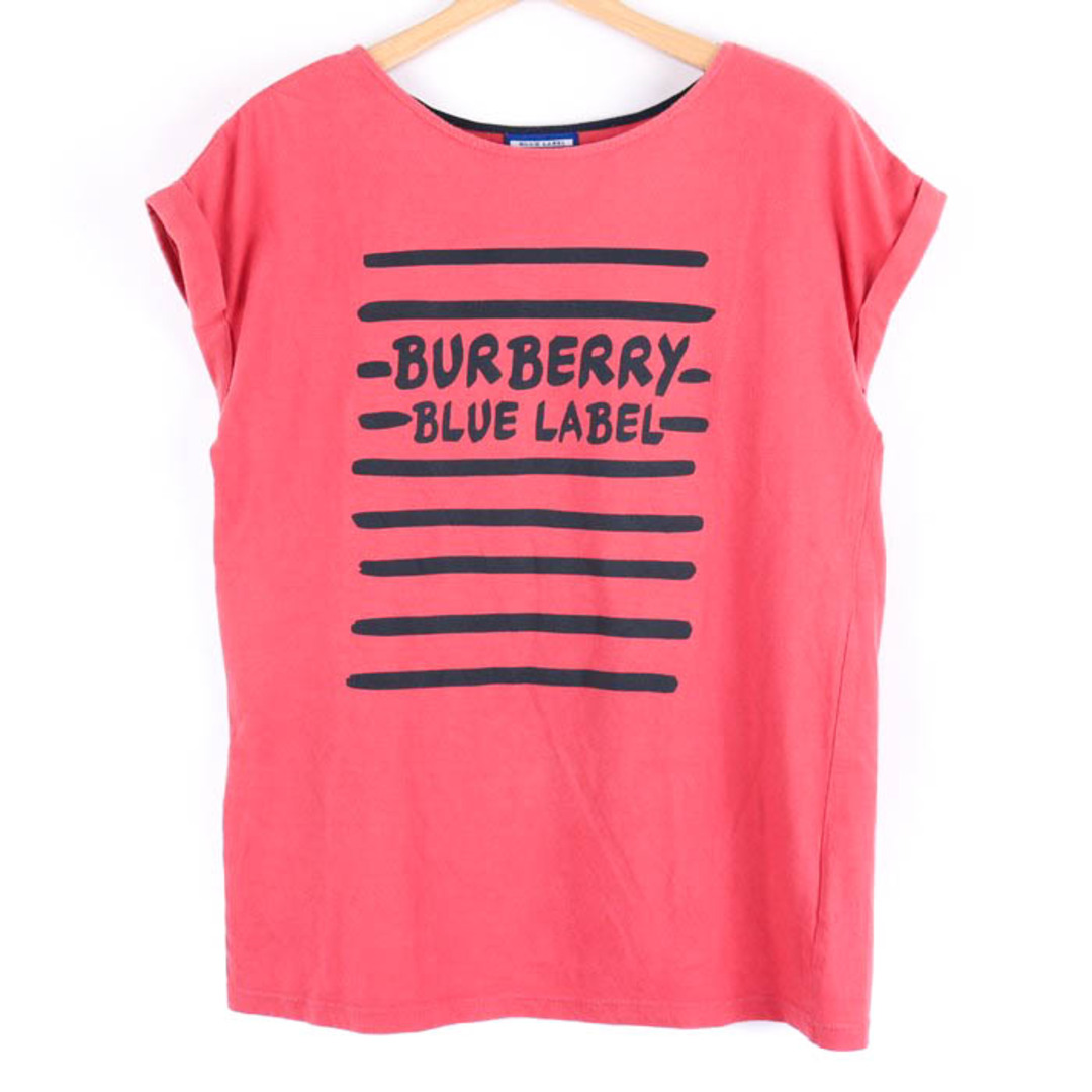 BURBERRY BLUE LABEL(バーバリーブルーレーベル)のバーバリーブルーレーベル 半袖Ｔシャツ トップス カットソー レディース 38サイズ レッド BURBERRY BLUE LABEL レディースのトップス(Tシャツ(半袖/袖なし))の商品写真