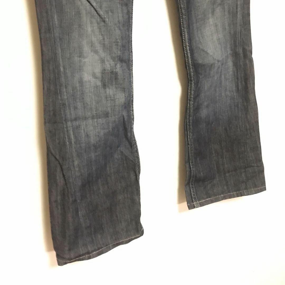タヴァニティソージーンズ デニムパンツ ジーンズ ブーツカット 濃紺 ワッペン レディースのパンツ(デニム/ジーンズ)の商品写真