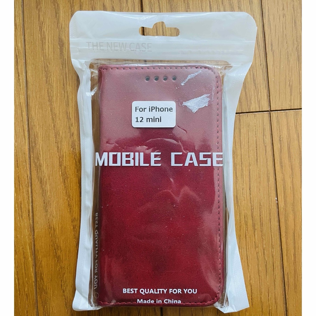 iPhone 12mini ケース 手帳型 赤　レッド スマホ/家電/カメラのスマホアクセサリー(iPhoneケース)の商品写真