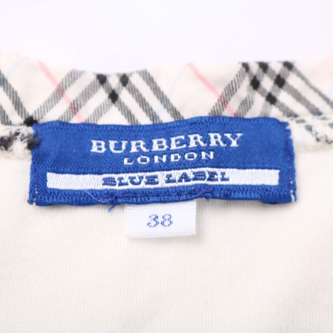 BURBERRY BLUE LABEL(バーバリーブルーレーベル)のバーバリーブルーレーベル タンクトップ ノースリーブ シャツ トップス レディース 38サイズ ホワイト BURBERRY BLUE LABEL レディースのトップス(タンクトップ)の商品写真