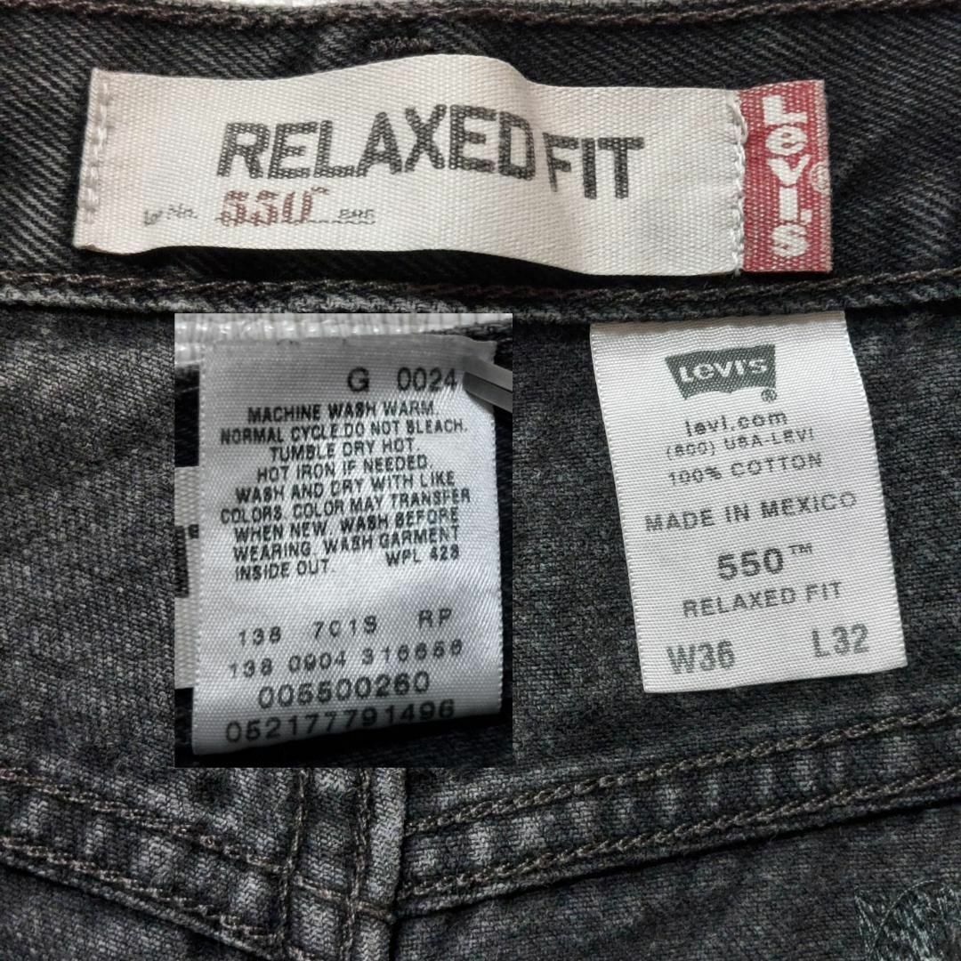 Levi's(リーバイス)のリーバイス550 Levis W36 ブラックデニムパンツ 黒 00s 9061 メンズのパンツ(デニム/ジーンズ)の商品写真