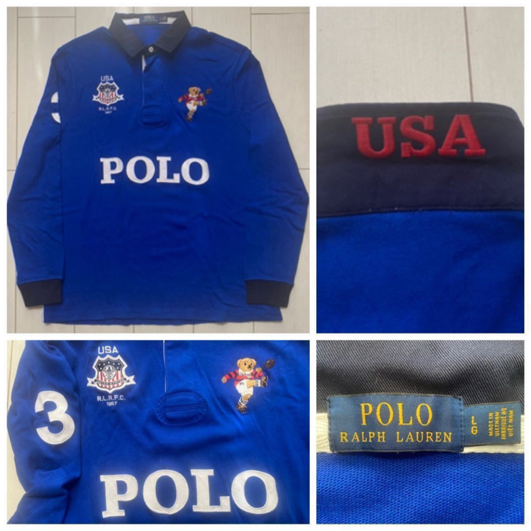 POLO RALPH LAUREN(ポロラルフローレン)の未使用 美品 POLO BEAR ポロベア ラルフローレン ラガーシャツ XL メンズのトップス(ジャージ)の商品写真