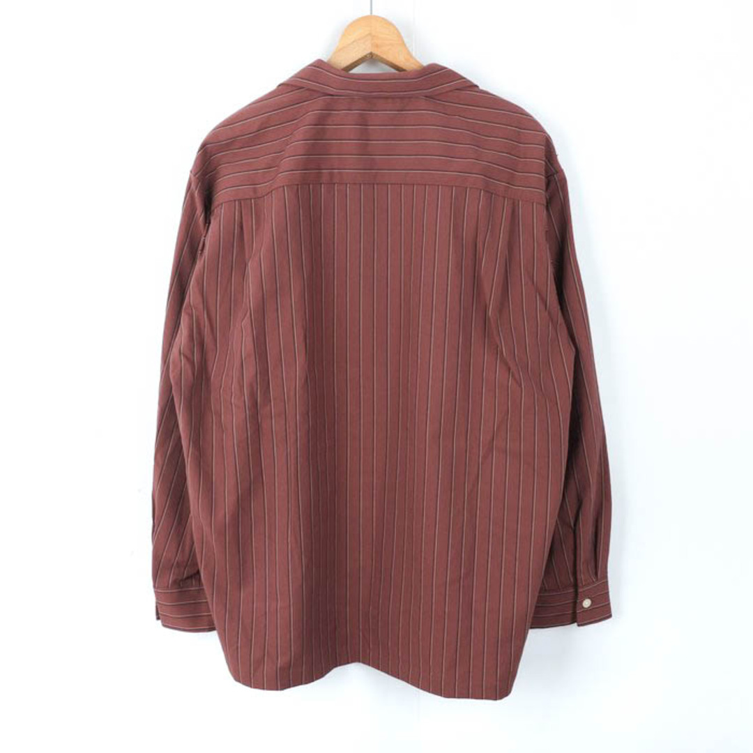 ジーユー 長袖シャツ トップス カットソー オープンカラーシャツ メンズ XLサイズ ブラウン GU メンズのトップス(シャツ)の商品写真