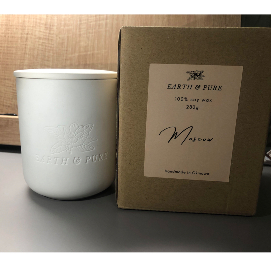 Earth＆Pure キャンドル Moscow モスクワ 空き容器 ハンドメイドのインテリア/家具(アロマ/キャンドル)の商品写真