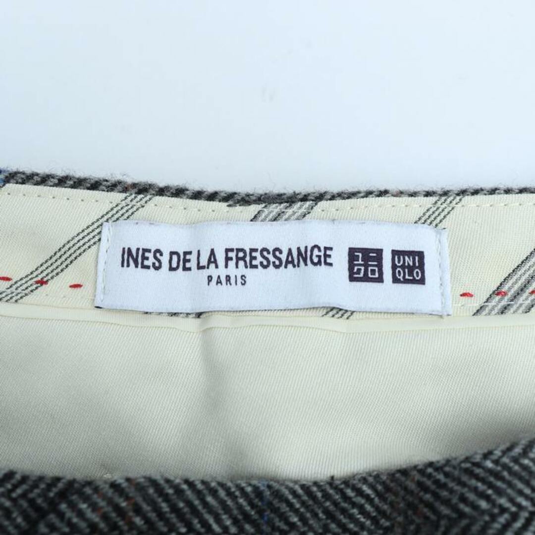 UNIQLO(ユニクロ)のユニクロ パンツ ボトムス ワイド チェック柄 ウール混 INES DE LA FRESSANGE レディース 55サイズ グレー UNIQLO レディースのパンツ(その他)の商品写真