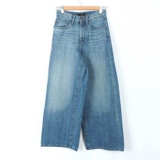 ユニクロ(UNIQLO)のユニクロ デニムパンツ ボトムス ジーンズ ワイド UNIQLO JEANS レディース 23(58.5)サイズ ブルー UNIQLO(デニム/ジーンズ)