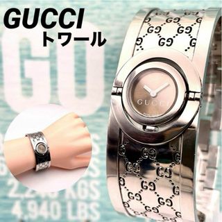 グッチ(Gucci)の極美品■稼働 鏡面磨き グッチ トワール バングル GG チェーン レディース(腕時計)