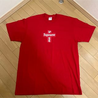 シュプリーム(Supreme)のSupreme Cross Box Logo Tee 赤 RED(Tシャツ/カットソー(半袖/袖なし))