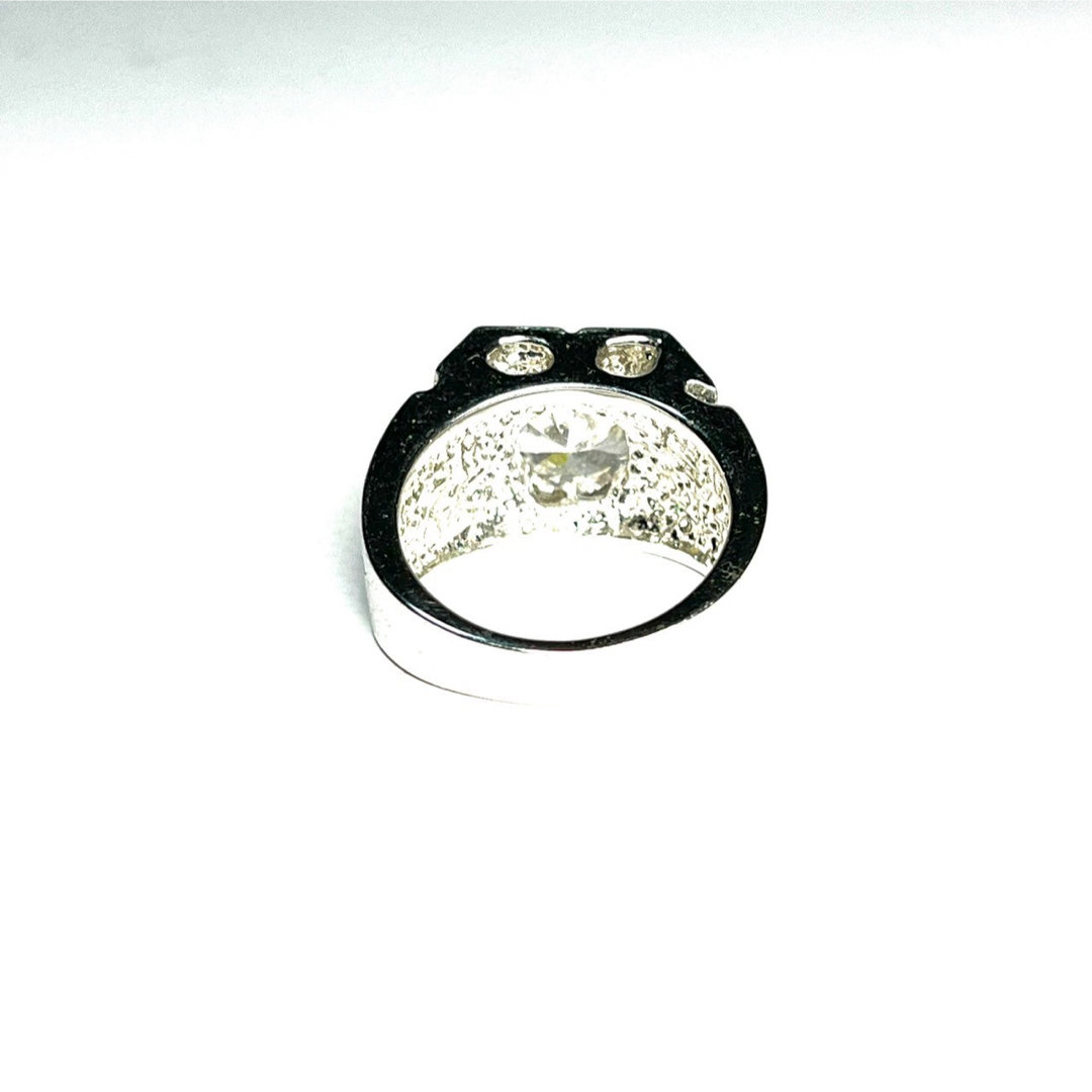 VINTAGE(ヴィンテージ)のクリスタル　リング　シルバー　指輪　アクセサリー　鑑定済み メンズのアクセサリー(リング(指輪))の商品写真